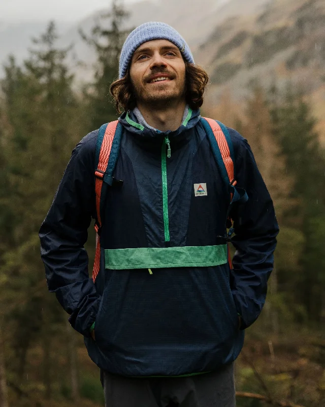 Fleece - lined men jackets for cold - weather commutingGusto Recycled Windshell Anorak - Rich Navy/Dark Denim Fleece - lined men jackets for cold - weather commutingGusto Recycled Windshell Anorak - Rich Navy/Dark Denim