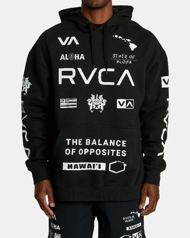 Men jackets with a media - friendly pocket for easy access to gadgetsHawaii All Brand Hoodie - Black Men jackets with a media - friendly pocket for easy access to gadgetsHawaii All Brand Hoodie - Black
