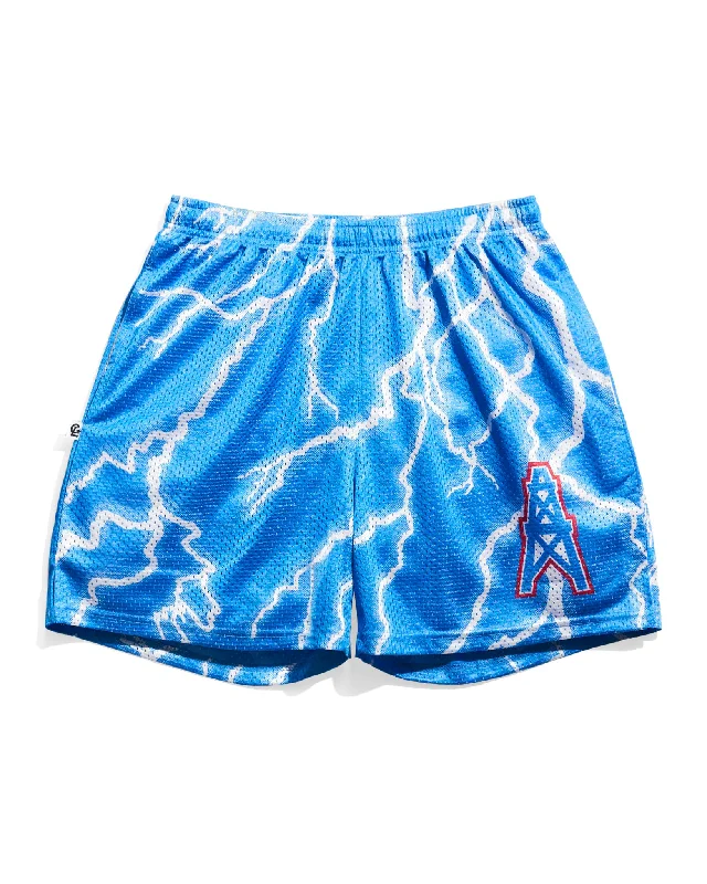 Bomber men jackets with ribbed cuffs for a classic 80s styleHouston Oilers Lightning Retro Shorts Bomber men jackets with ribbed cuffs for a classic 80s styleHouston Oilers Lightning Retro Shorts