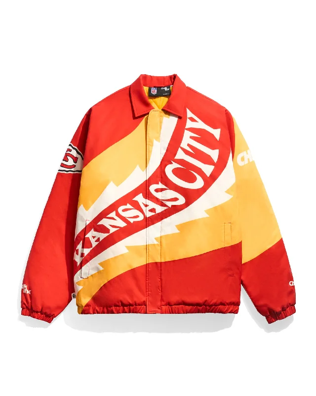 Plus - size men jackets with adjustable drawstrings for a comfortable fitKansas City Chiefs Saw Blade Quilted Puffer Jacket Plus - size men jackets with adjustable drawstrings for a comfortable fitKansas City Chiefs Saw Blade Quilted Puffer Jacket