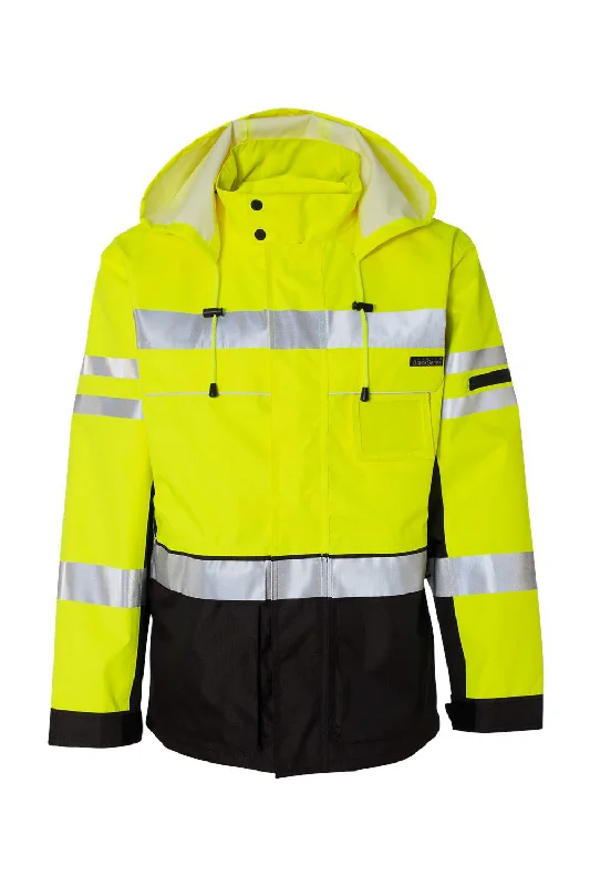 Down - filled men jackets in bright colors for winter fashionKishigo Mens Premium Black Series Waterproof 2-In-1 Full Zip Hooded Jacket - Lime Green Down - filled men jackets in bright colors for winter fashionKishigo Mens Premium Black Series Waterproof 2-In-1 Full Zip Hooded Jacket - Lime Green