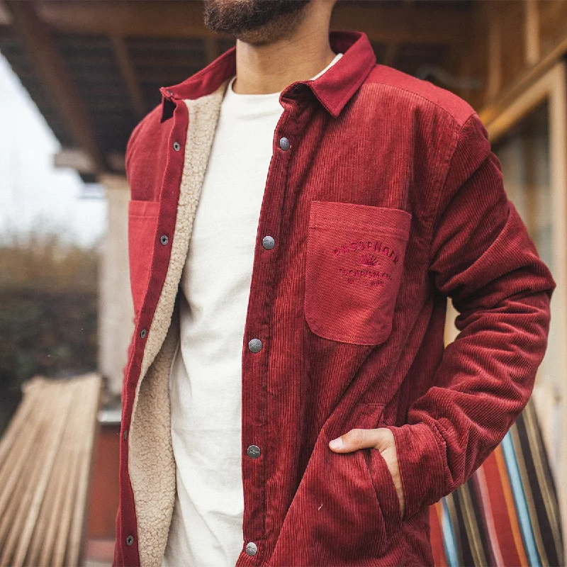 Fleece - lined men jackets for cold - weather commutingKodiak Sherpa Lined Cord Overshirt - Russet Brown Fleece - lined men jackets for cold - weather commutingKodiak Sherpa Lined Cord Overshirt - Russet Brown