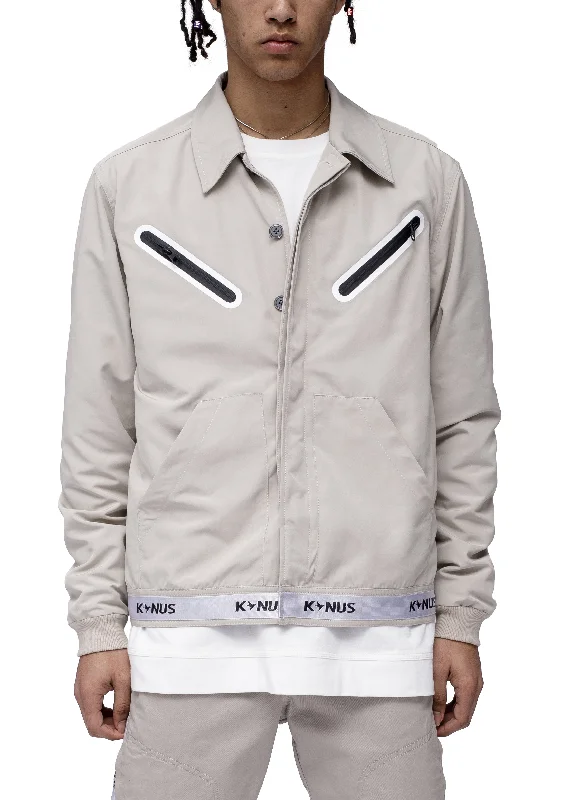 Performance - driven men jackets with breathable fabric for sportsKonus Men's Short Jacket w/ Tape on Waistband Performance - driven men jackets with breathable fabric for sportsKonus Men's Short Jacket w/ Tape on Waistband