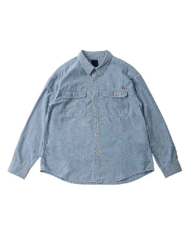 Performance - driven men jackets with breathable fabric for sportsLanger Chambray L/S Light Indigo Performance - driven men jackets with breathable fabric for sportsLanger Chambray L/S Light Indigo
