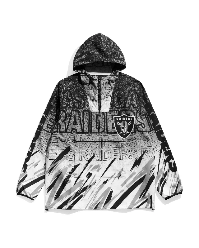 Plus - size men jackets with adjustable drawstrings for a comfortable fitLas Vegas Raiders Sketch Anorak Jacket Plus - size men jackets with adjustable drawstrings for a comfortable fitLas Vegas Raiders Sketch Anorak Jacket