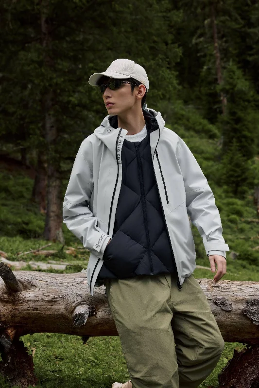 Men jackets with a hidden interior pocket for secure storageDIBIAN Detach 3 in 1 Goose Down Jacket Men jackets with a hidden interior pocket for secure storageDIBIAN Detach 3 in 1 Goose Down Jacket