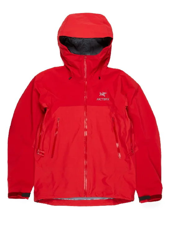 Bomber men jackets with ribbed cuffs for a classic 80s styleArc'teryx Men's Beta AR StormHood GORE-TEX Pro Jacket - Heritage Red Bomber men jackets with ribbed cuffs for a classic 80s styleArc'teryx Men's Beta AR StormHood GORE-TEX Pro Jacket - Heritage Red