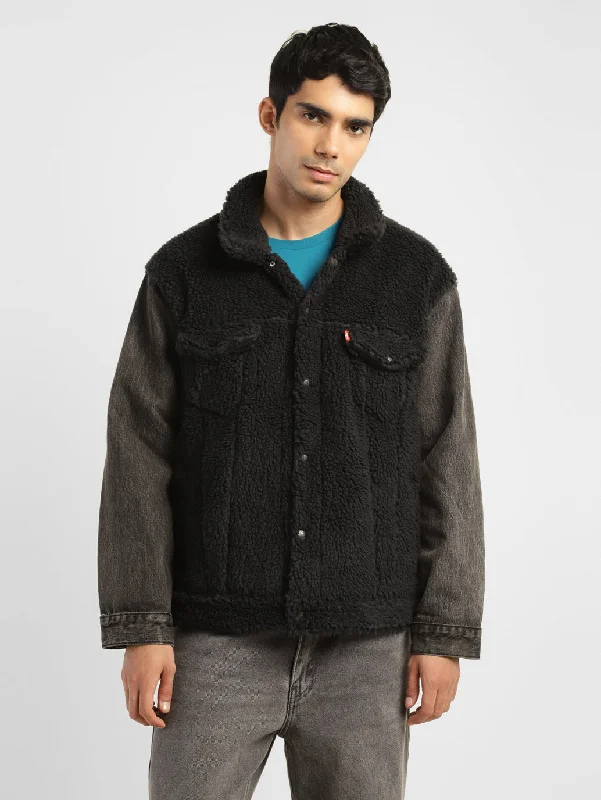 Lightweight men jackets made from recycled nylon for eco - friendly travelMen's Colorblock Black Collar Neck Tailored Jacket Lightweight men jackets made from recycled nylon for eco - friendly travelMen's Colorblock Black Collar Neck Tailored Jacket