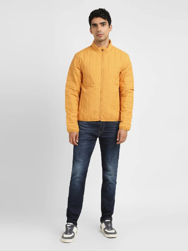 Hooded men jackets with a detachable faux - fur trim for added warmthMen's Mock Collar Padded Jacket Hooded men jackets with a detachable faux - fur trim for added warmthMen's Mock Collar Padded Jacket