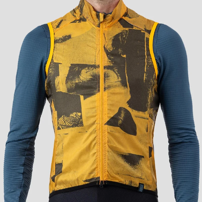 Slim - fit leather men jackets with a distressed finish for a rugged lookMen's Lightweight Vest - Clement Golden Slim - fit leather men jackets with a distressed finish for a rugged lookMen's Lightweight Vest - Clement Golden