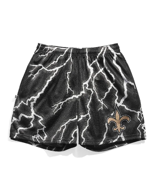 Corduroy men jackets in earthy tones for a rustic charmNew Orleans Saints Lightning Retro Shorts