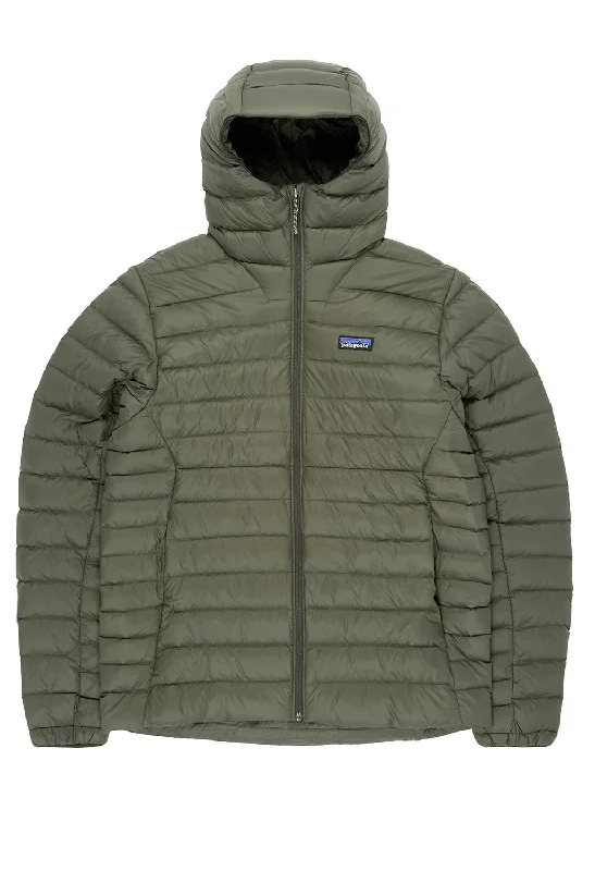 Hooded men jackets with a detachable faux - fur trim for added warmthPatagonia Men's Down Sweater Hoodie - Pine Needle Green Hooded men jackets with a detachable faux - fur trim for added warmthPatagonia Men's Down Sweater Hoodie - Pine Needle Green