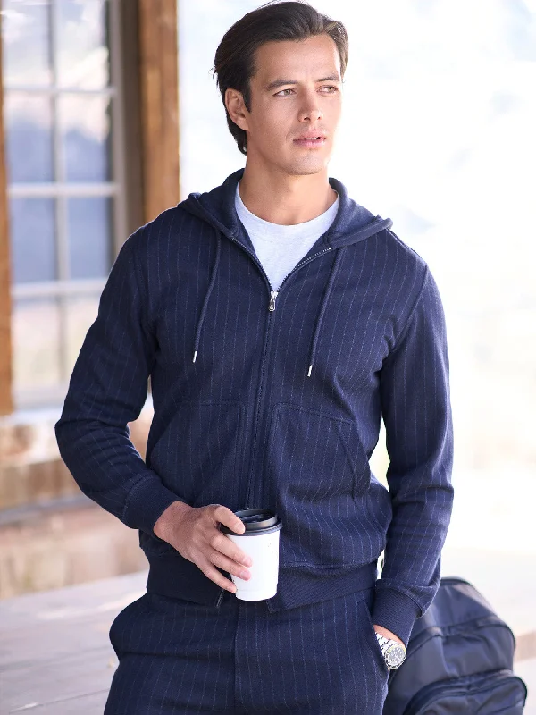 Performance - driven men jackets with breathable fabric for sportsPinstripe Sweatshirt Performance - driven men jackets with breathable fabric for sportsPinstripe Sweatshirt