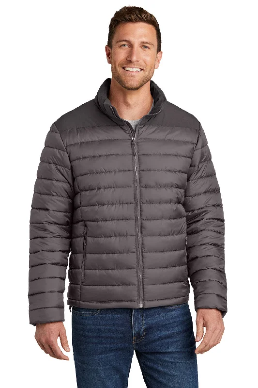 Corduroy men jackets in earthy tones for a rustic charmPort Authority Mens Horizon Water Resistant Full Zip Puffy Jacket - Deep Smoke Grey/Smoke Grey Corduroy men jackets in earthy tones for a rustic charmPort Authority Mens Horizon Water Resistant Full Zip Puffy Jacket - Deep Smoke Grey/Smoke Grey