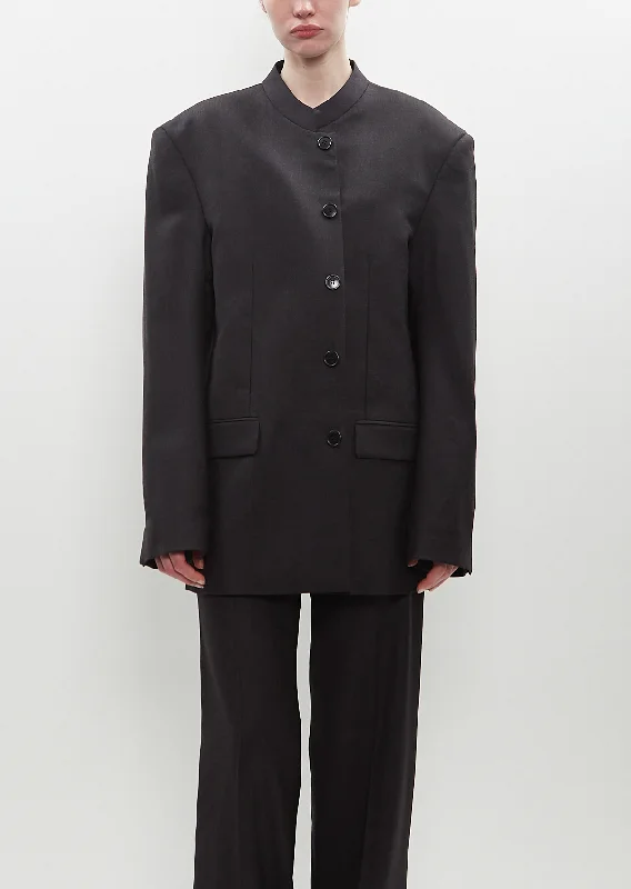 Performance - driven men jackets with breathable fabric for sportsWool Mao Jacket