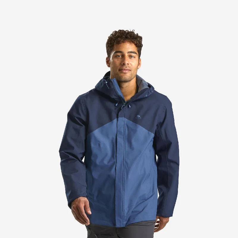 Waterproof men jackets with taped seams for heavy rain protectionQuechua Men's MH150 Waterproof Rain Jacket Waterproof men jackets with taped seams for heavy rain protectionQuechua Men's MH150 Waterproof Rain Jacket