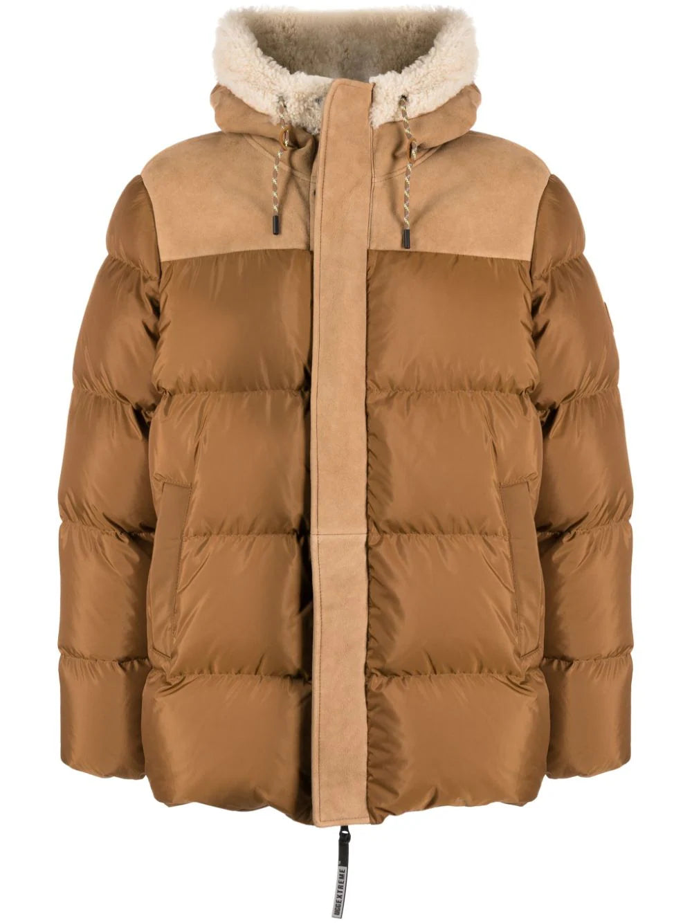 Fleece - lined men jackets for cold - weather commutingShasta Shearling-Trim Hood Padded Jacket Fleece - lined men jackets for cold - weather commutingShasta Shearling-Trim Hood Padded Jacket