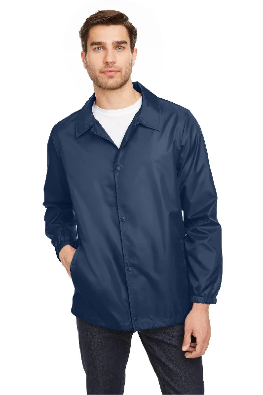 Tailored men jackets to pair with formal trousers for business meetingsTeam 365 Mens Zone Protect Water Resistant Snap Down Coaches Jacket - Dark Navy Blue Tailored men jackets to pair with formal trousers for business meetingsTeam 365 Mens Zone Protect Water Resistant Snap Down Coaches Jacket - Dark Navy Blue