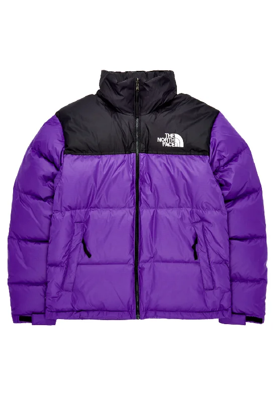 Men jackets with a hidden interior pocket for secure storageThe North Face 1996 Retro Nuptse Men's Jacket - Peak Purple Men jackets with a hidden interior pocket for secure storageThe North Face 1996 Retro Nuptse Men's Jacket - Peak Purple