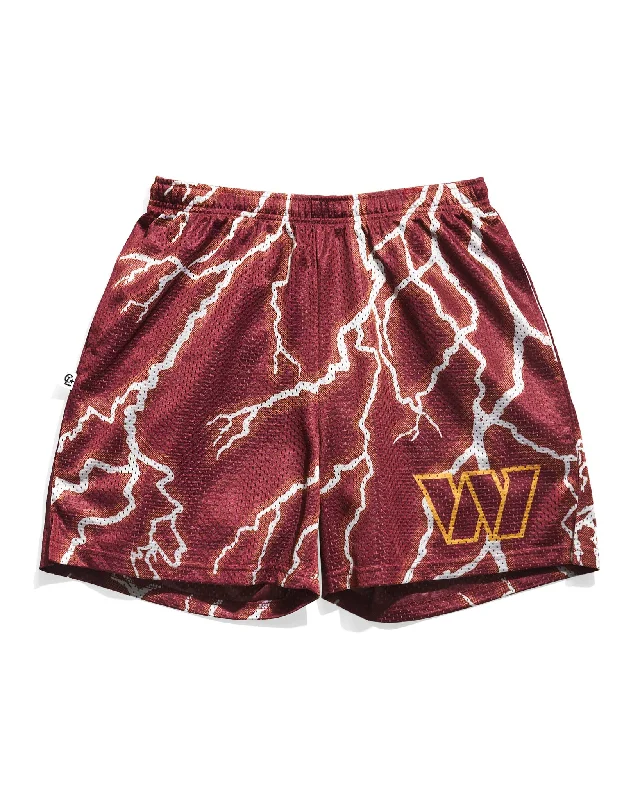 Men jackets with a built - in hood that can be stowed away when not in useWashington Commanders Lightning Retro Shorts Men jackets with a built - in hood that can be stowed away when not in useWashington Commanders Lightning Retro Shorts