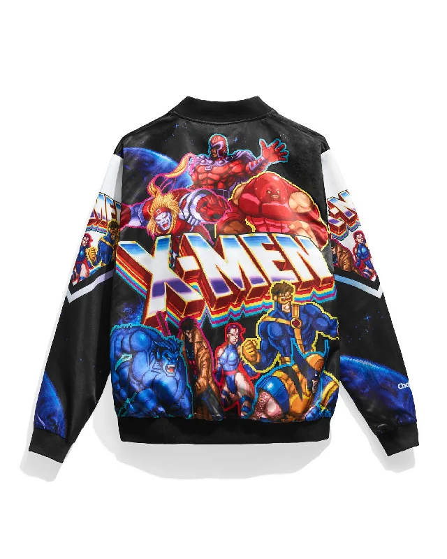 Stretch - fabric men jackets for unrestricted movement during workoutsX-Men Video Game Fanimation Satin Jacket Stretch - fabric men jackets for unrestricted movement during workoutsX-Men Video Game Fanimation Satin Jacket