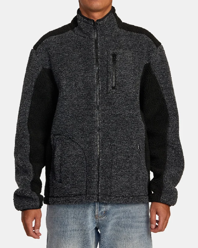 Lightweight men jackets made from recycled nylon for eco - friendly travelZach Allen Zip-Up Sherpa Jacket - Black Lightweight men jackets made from recycled nylon for eco - friendly travelZach Allen Zip-Up Sherpa Jacket - Black