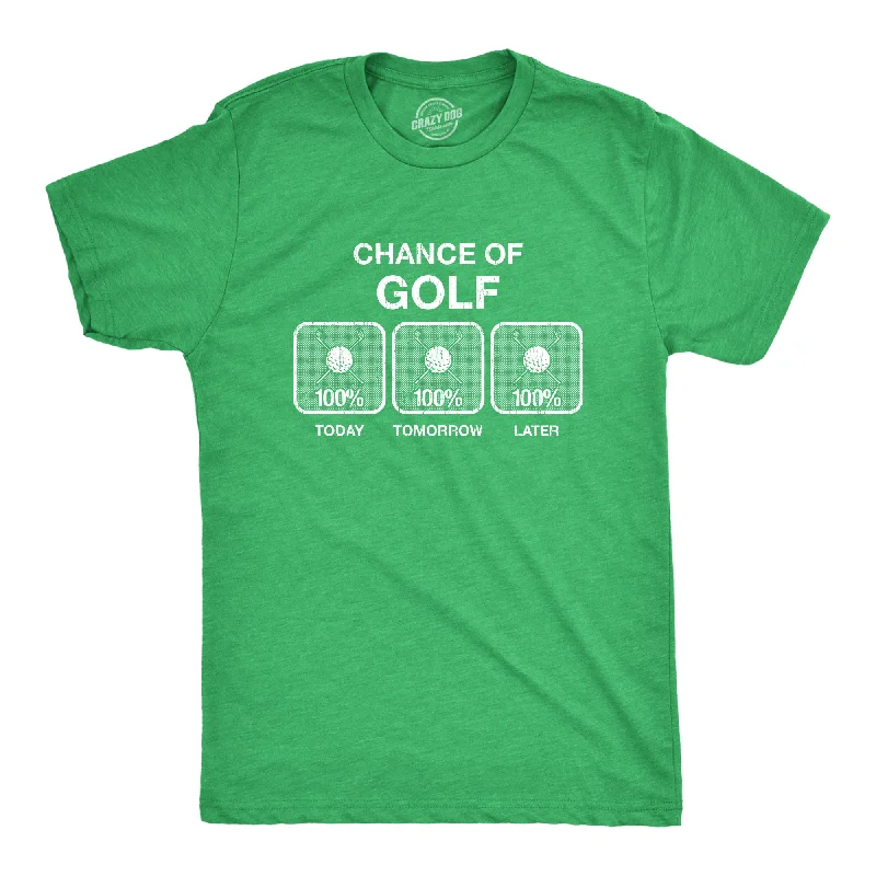 Men's polo t - shirts with a contrast collar for a preppy look100% Chance Of Golf Men's T Shirt