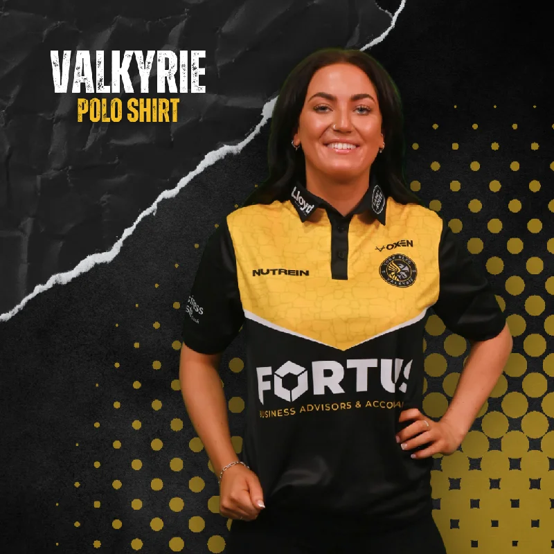 Men's long sleeve classic fit polo shirts with embroidered logos2024 Valkyrie Polo