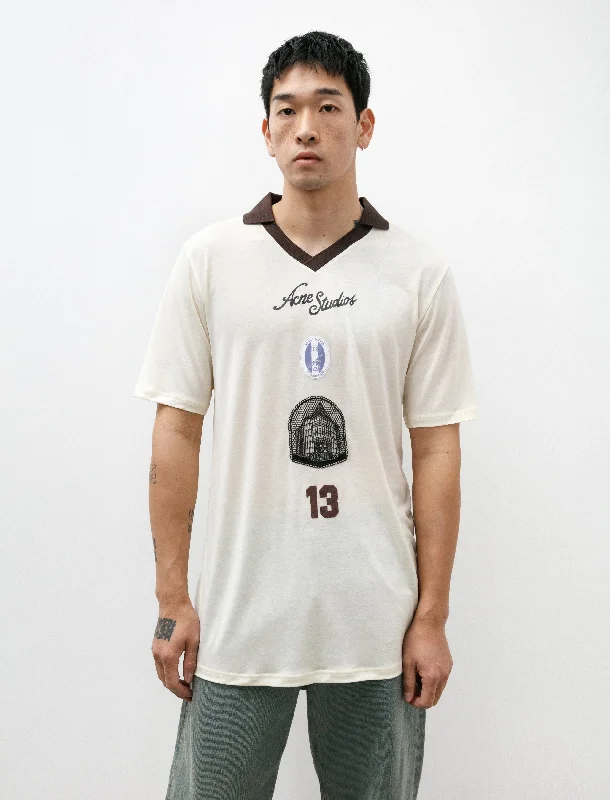 Men's organic cotton crew - neck t - shirts for everyday comfortSport Logo T-Shirt Ivory White Men's organic cotton crew - neck t - shirts for everyday comfortSport Logo T-Shirt Ivory White
