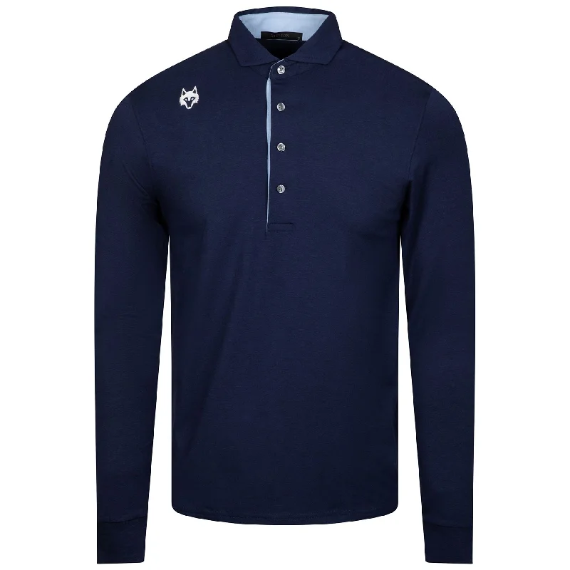 Men's lightweight performance polo shirts for tennis matchesApache II LS Polo Maltese Blue - 2024 Men's lightweight performance polo shirts for tennis matchesApache II LS Polo Maltese Blue - 2024