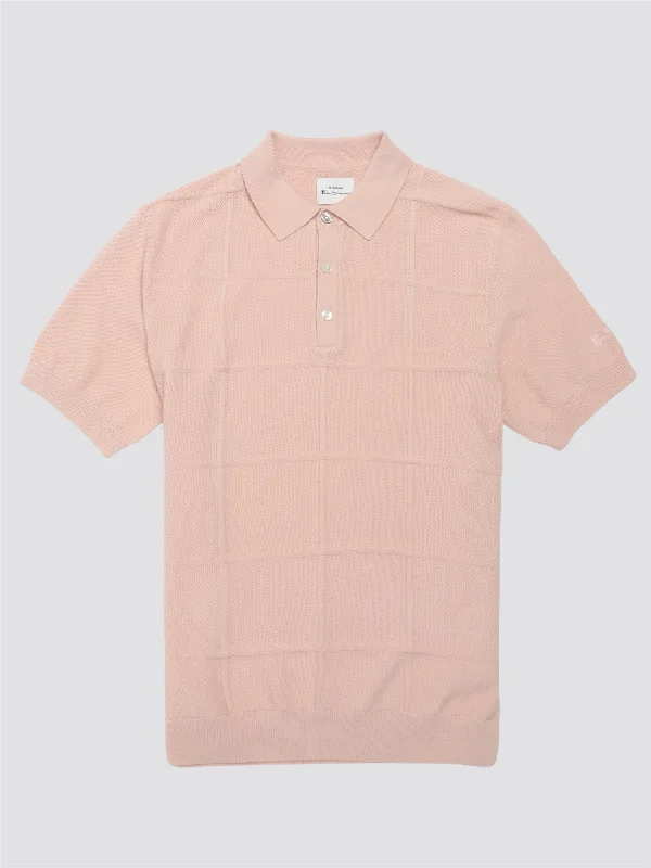 Men's lightweight performance polo shirts for tennis matchesBen Sherman Men's 0075860 SS Textured Polo Shirt Pale Pink Men's lightweight performance polo shirts for tennis matchesBen Sherman Men's 0075860 SS Textured Polo Shirt Pale Pink