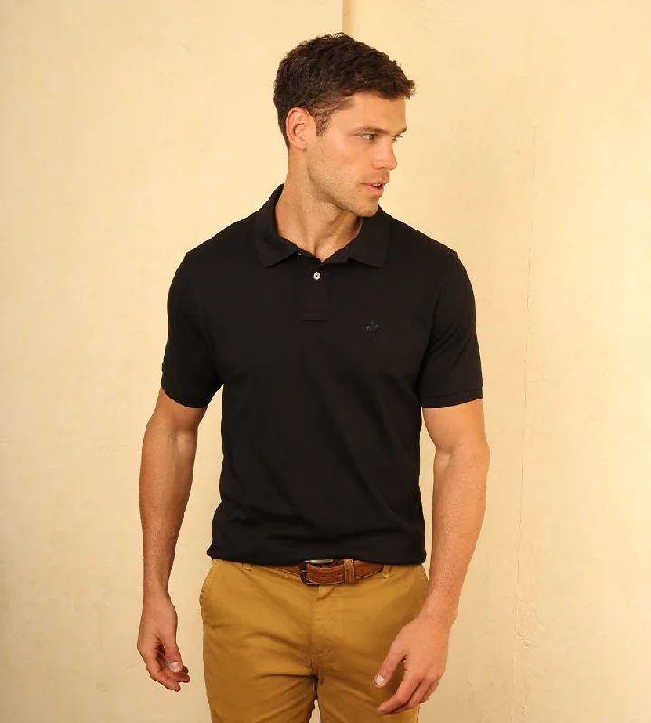 Men's breathable cotton blend polo shirts for summer outingsPolo Fondo Entero Negra Ref. 101061224 Men's breathable cotton blend polo shirts for summer outingsPolo Fondo Entero Negra Ref. 101061224