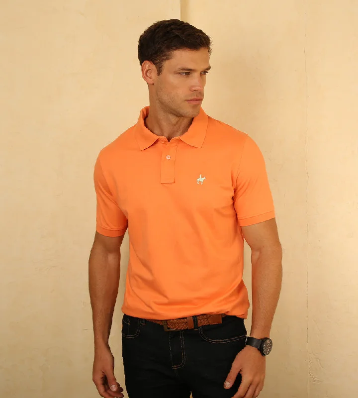 Men's formal - style silk blend polo shirts for special occasionsPolo Fondo Entero Mandarina Ref. 101171224 Men's formal - style silk blend polo shirts for special occasionsPolo Fondo Entero Mandarina Ref. 101171224