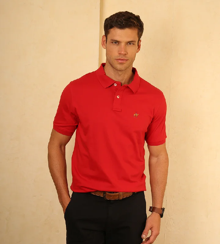 Men's breathable cotton blend polo shirts for summer outingsPolo Fondo Entero Roja Ref. 101311224 Men's breathable cotton blend polo shirts for summer outingsPolo Fondo Entero Roja Ref. 101311224