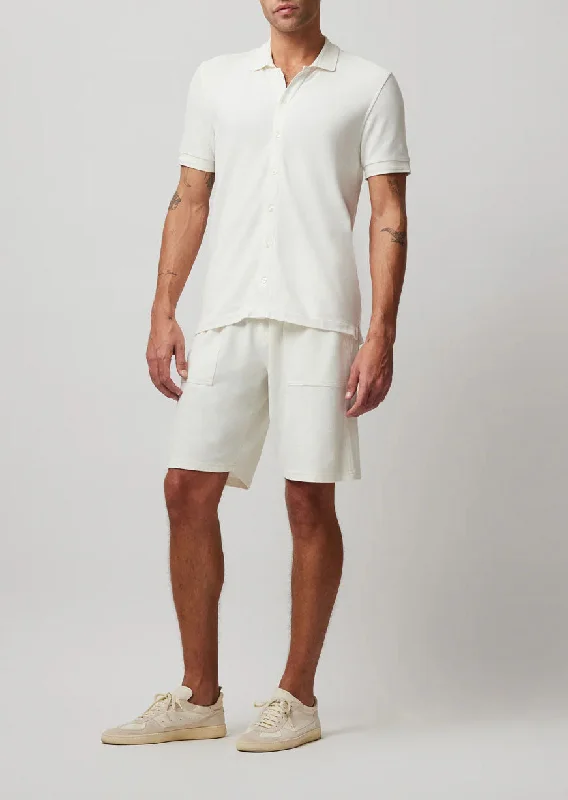 Men's slim - fit graphic t - shirts with vintage rock band printsPique Shorts - Chalk
