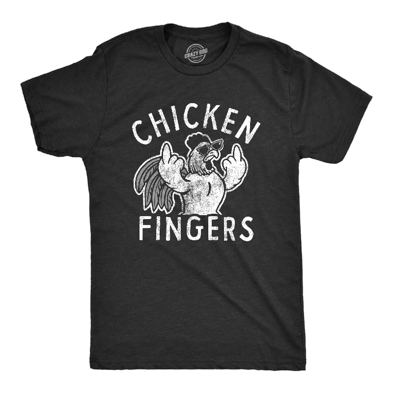Men's long - sleeve henley t - shirts with button - down placketsChicken Fingers Men's T Shirt Men's long - sleeve henley t - shirts with button - down placketsChicken Fingers Men's T Shirt