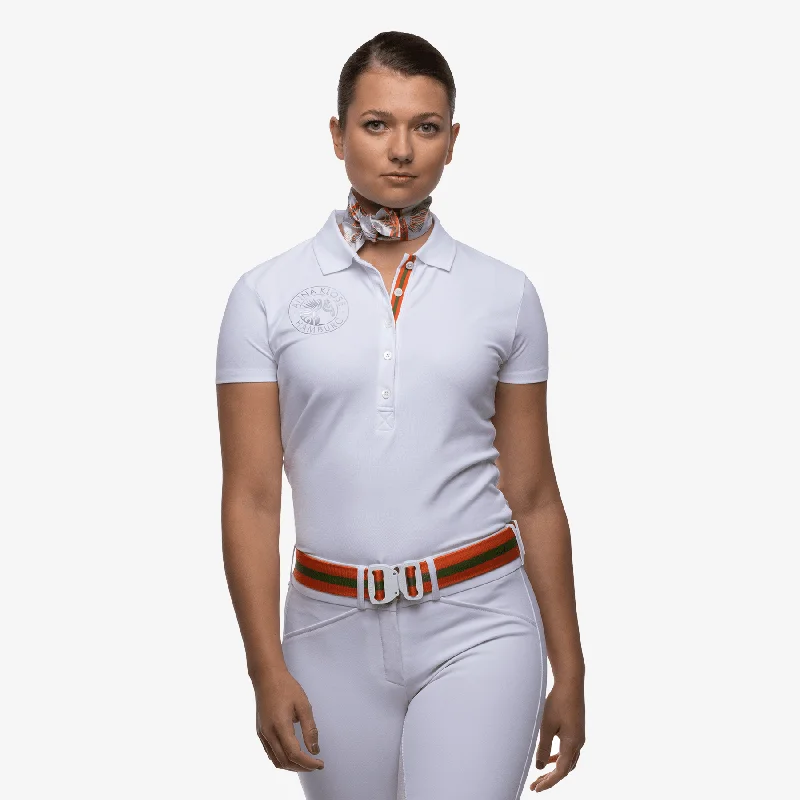 Men's color - block polo shirts with a bold fashion statementClassic Polo shortsleeve - white with silver print Men's color - block polo shirts with a bold fashion statementClassic Polo shortsleeve - white with silver print