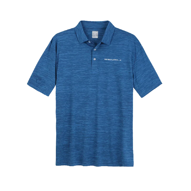 Men's breathable cotton blend polo shirts for summer outingsDenali Broken Stripe Polo