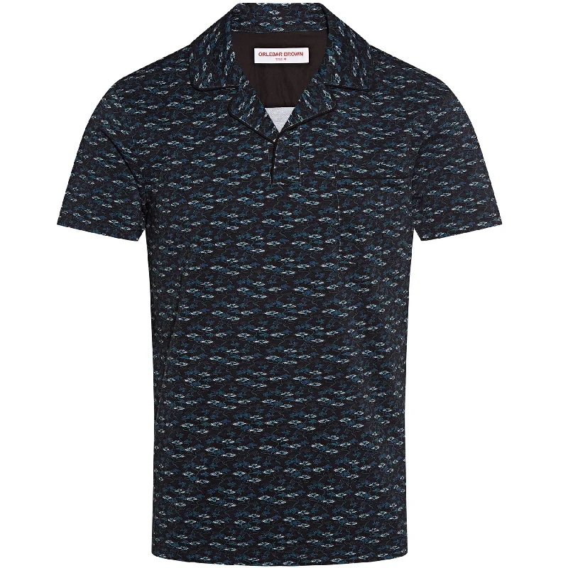 Men's high - collar polo shirts with a modern twistDonald Torus Polo Shirt Black/Aquamarine - SS22 Men's high - collar polo shirts with a modern twistDonald Torus Polo Shirt Black/Aquamarine - SS22