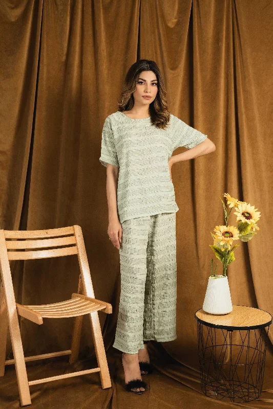 Men's jacquard woven polo shirts with intricate designsEast West Women’s CO-Ord Set