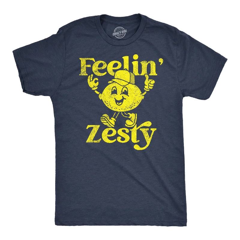 Men's button - front t - shirts with a unique artistic printFeelin Zesty Men's T Shirt Men's button - front t - shirts with a unique artistic printFeelin Zesty Men's T Shirt