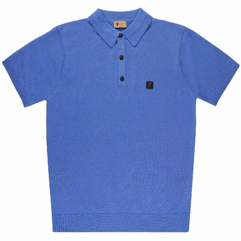 Men's button - down spread collar polo shirts for business casualGabicci Vintage Men's V52GK04 Jackson SS Polo Shirt Thames Blue Men's button - down spread collar polo shirts for business casualGabicci Vintage Men's V52GK04 Jackson SS Polo Shirt Thames Blue