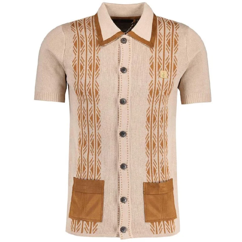 Men's budget - friendly basic polo shirts in multiple colorsGabicci Vintage Men's V52GM21 Idol 50th Anniversary SS Polo Shirt Granola