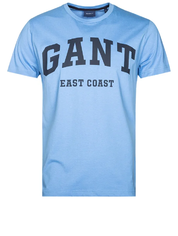 Men's polo t - shirts with a contrast collar for a preppy lookLogo Short Sleeve T-shirt Pacific Blue Men's polo t - shirts with a contrast collar for a preppy lookLogo Short Sleeve T-shirt Pacific Blue
