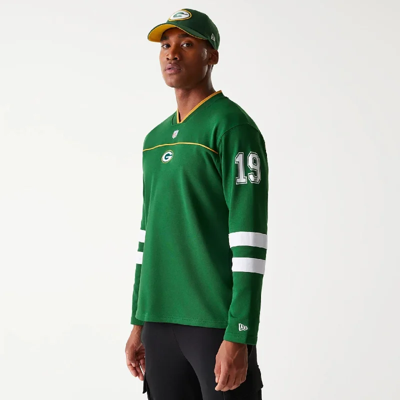 Men's thermal t - shirts with a high - neck design for cold weatherGreen Bay Packers Korea Green Long Sleeve T-Shirt Men's thermal t - shirts with a high - neck design for cold weatherGreen Bay Packers Korea Green Long Sleeve T-Shirt