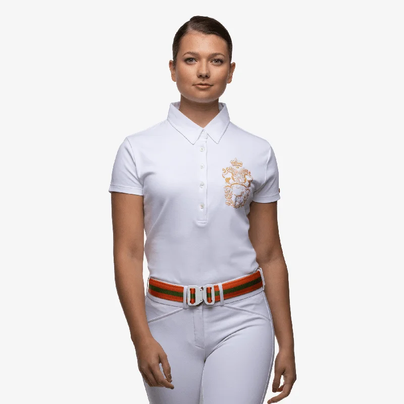 Men's luxury cashmere blend polo shirts in solid colorsHampton Classic Polo - white