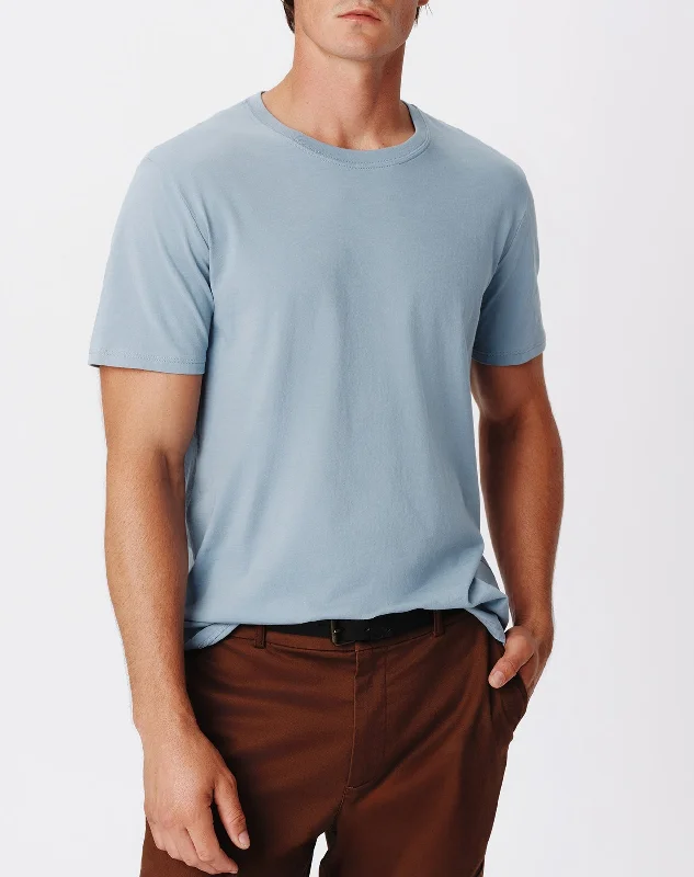 Men's tie - dye t - shirts with a bohemian styleClassic Jersey Short Sleeve Crew Neck Tee - Hazy Blue