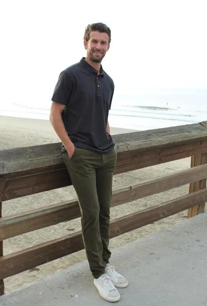 Men's two - tone stripe polo shirts with a preppy styleHCF21260 LAGUNA POLO onyx