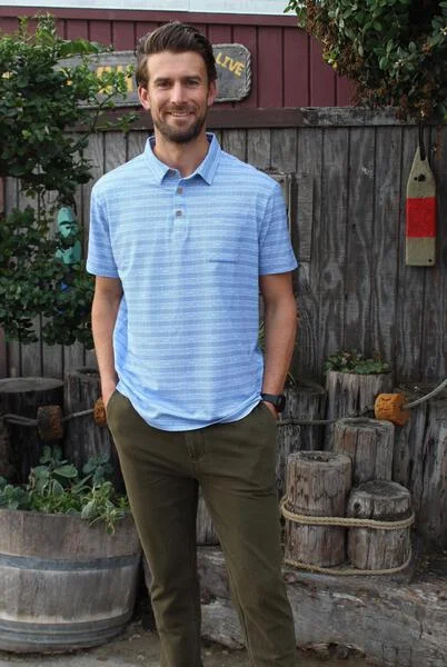 Men's ribbed cuffs and hem polo shirts for a textured lookHCF21263 NANTUCKET POLO navy