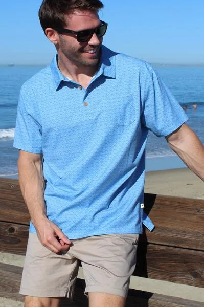 Men's quick - dry polo shirts for water sports activitiesHCF22200 POLO sky blue